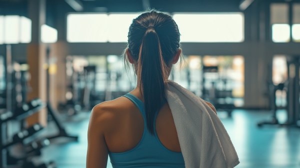 Frau im Fitnessstudio Frau im Fitnessstudio